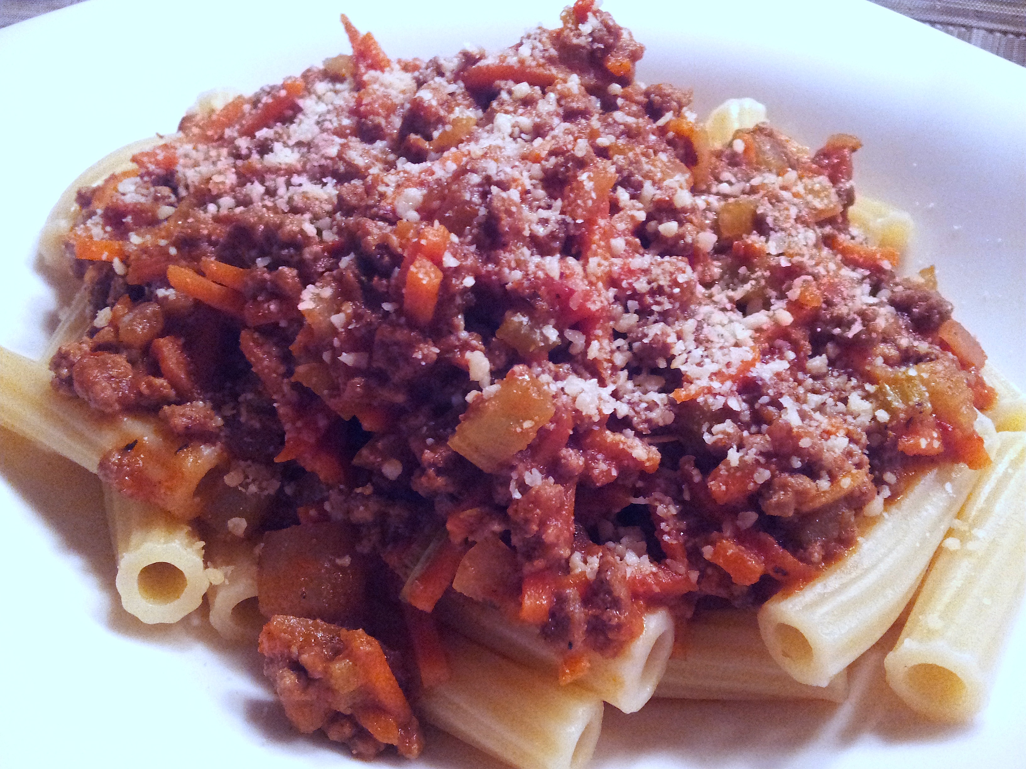 rigatoni bolognese